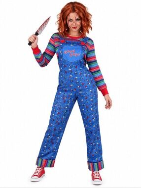 Chucky Good Guys Women’s Halloween Costume Jumpsuit Adult Small